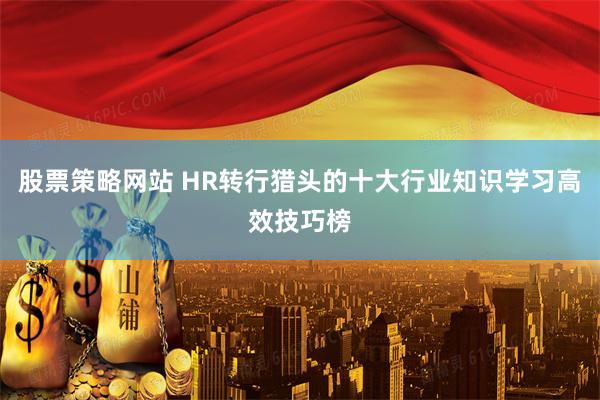 股票策略网站 HR转行猎头的十大行业知识学习高效技巧榜